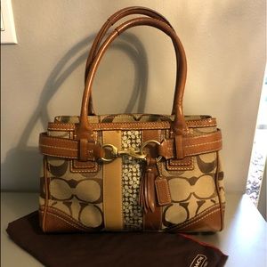 Coach signature patchwork handbag